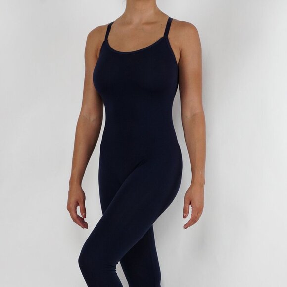 Full Length bodysuit with adjustable straps BS06 Navy Shapewear - Picture 5 of 5